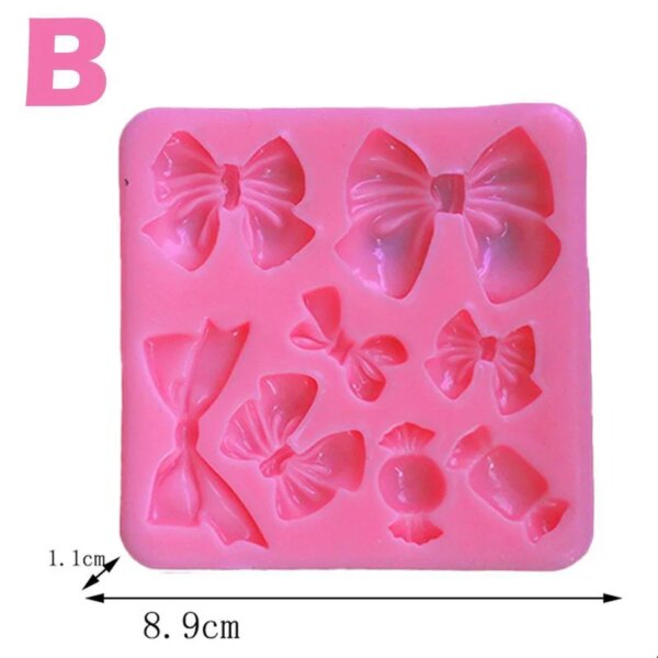 Moule en Silicone Forme Nœud Papillon pour Décoration de Gâteaux