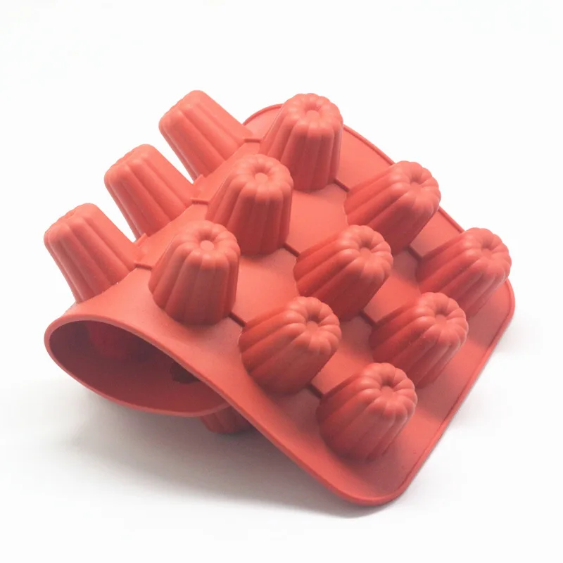 8/18 trous Caneles Silicone moule Muffin Cupcake plateau de cuisson Bordelais cannelé gâteau Pudding moule bricolage cuisson cuisine accessoires