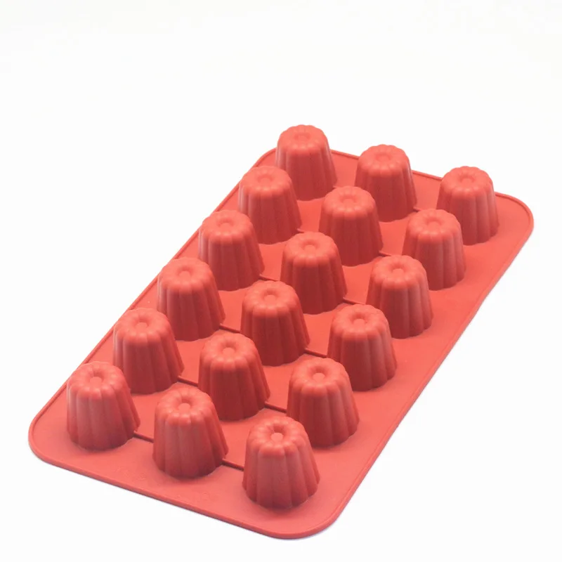 8/18 trous Caneles Silicone moule Muffin Cupcake plateau de cuisson Bordelais cannelé gâteau Pudding moule bricolage cuisson cuisine accessoires