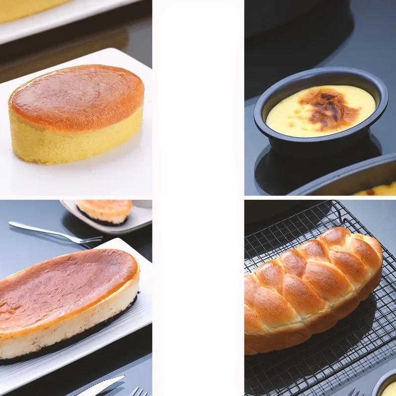 Ustensiles de cuisson ovales antiadhésifs, moule à pain, moule à pain, moule à gâteau au fromage profond, étain, aluminium, métal, accessoires de cuisson, vente en gros