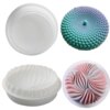 Moule Rond en Silicone avec Effet "Grandes Dunes" ou "Perles 3D"