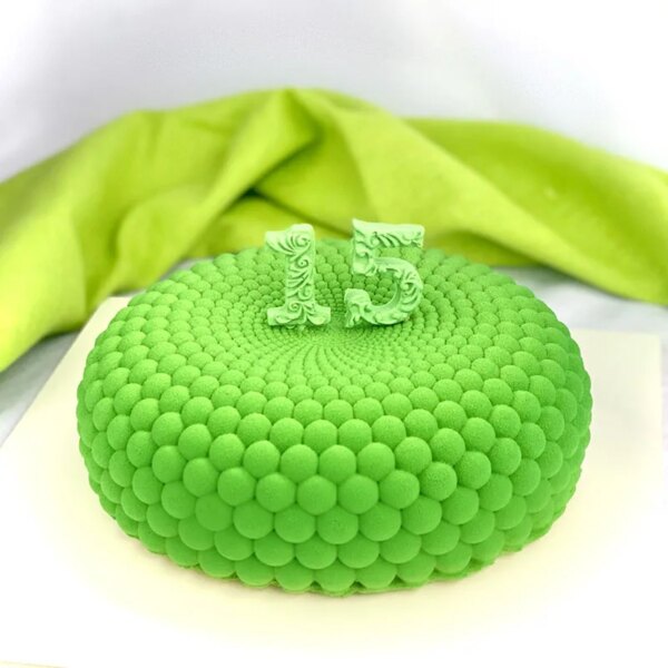Moule Rond en Silicone avec Effet "Grandes Dunes" ou "Perles 3D"