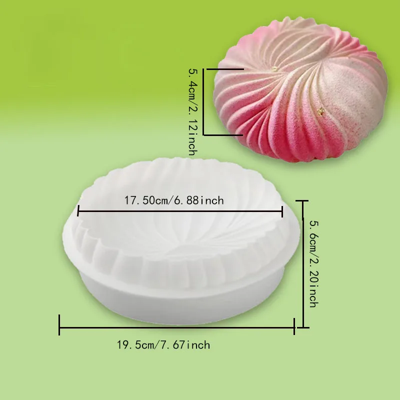 Moule à gâteau rond en Mousse pour la cuisson de grandes Dunes, moule en Silicone, perles géométriques 3D, outils de pâtisserie pour chocolat, accessoires de cuisine
