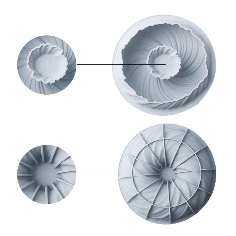 Meibum spirale beignet français Dessert Silicone gâteau moule maison fête chocolat Mousse pâtisserie moule décoration plateau outils de cuisson