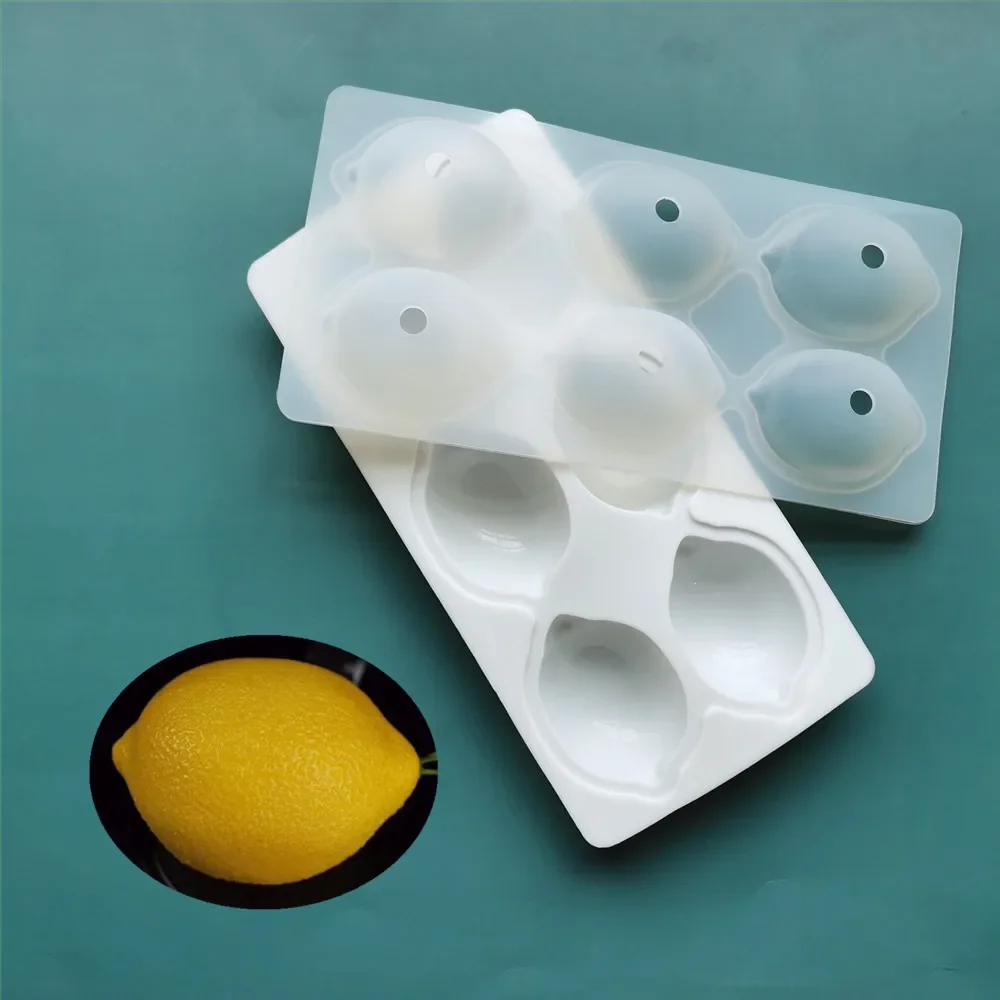 Moule 3D en Silicone en forme de citron pour fruits, Brownies, Mousse, Dessert français, outils de décoration de gâteaux, outils de pâtisserie