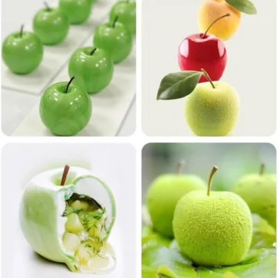 Moule à Fruit 3D Forme de Pommes en Silicone
