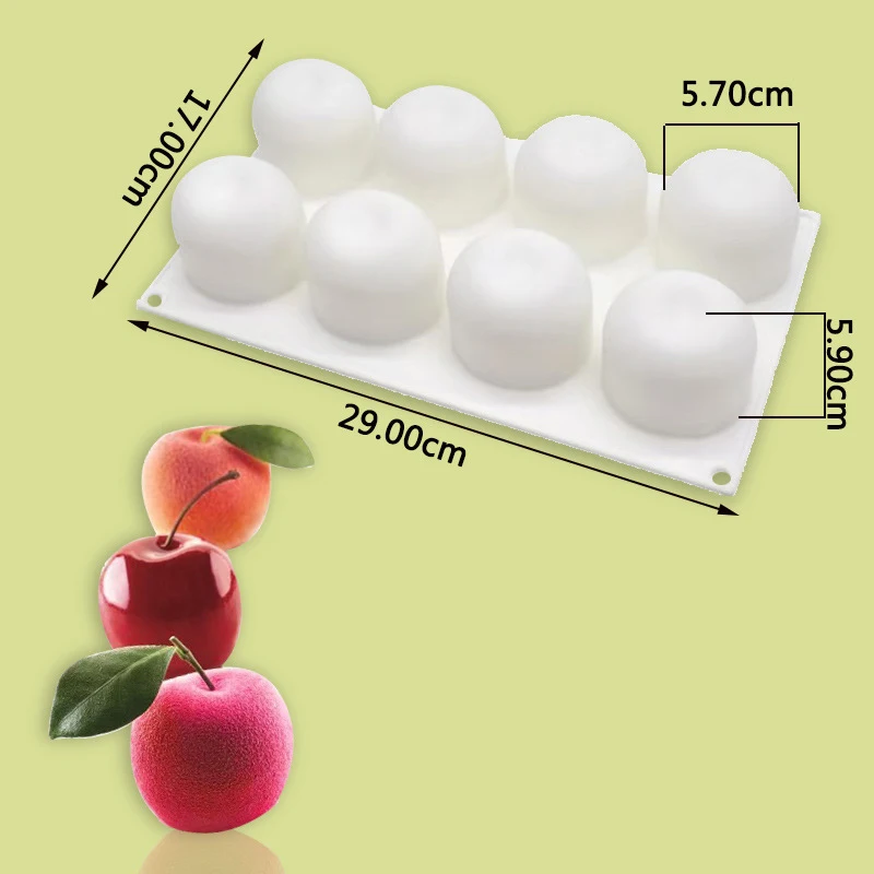 Moule à pommes en Silicone pour la cuisson, en forme de Fruit 3D, chocolat, bonbons, savon, bougie, accessoires de cuisine, outil de décoration de gâteaux et cupcakes