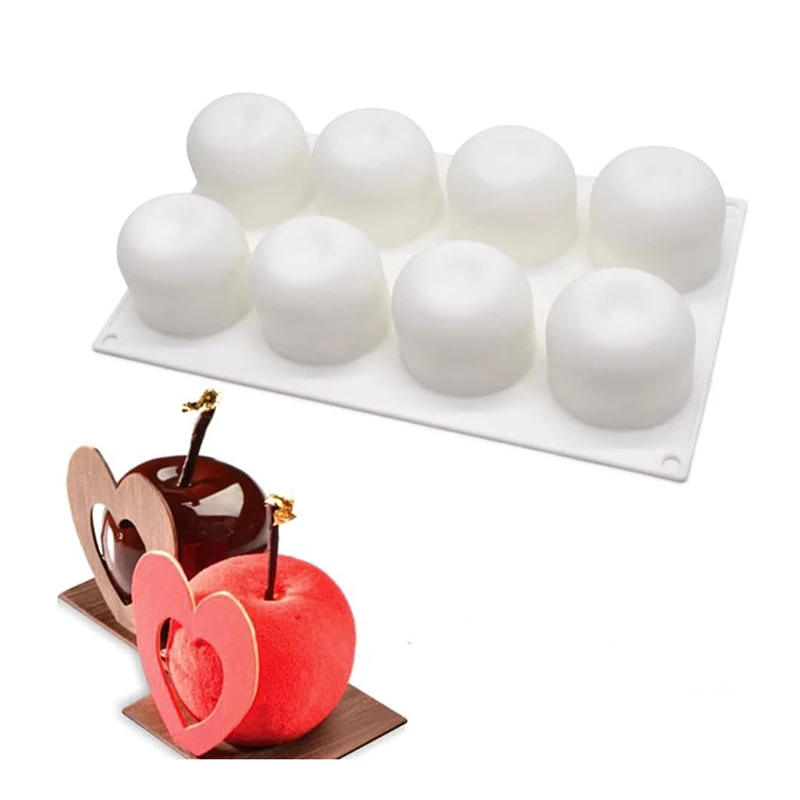 Moule à pommes en Silicone pour la cuisson, en forme de Fruit 3D, chocolat, bonbons, savon, bougie, accessoires de cuisine, outil de décoration de gâteaux et cupcakes
