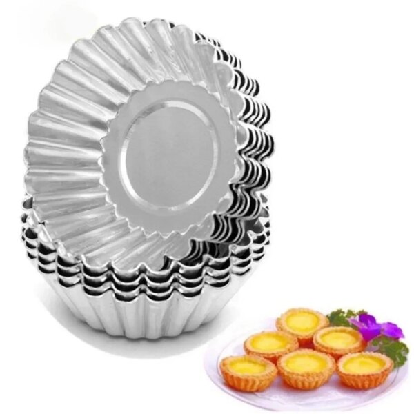Moules à Tarte Réutilisables en Acier Inoxydable – Lot 10 Pièces