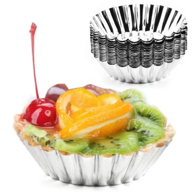 Moules à Tarte Réutilisables en Acier Inoxydable – Lot 10 Pièces