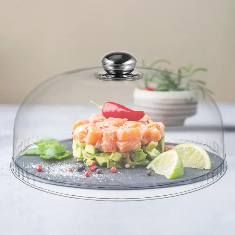 Présentoir à gâteau JxFruit en acrylique, support créatif, couvercle alimentaire en plastique guatémaltèque, couvercle anti-poussière rond, décoration de fête
