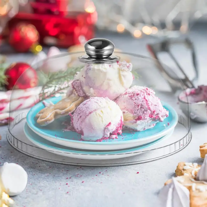 Présentoir à gâteau JxFruit en acrylique, support créatif, couvercle alimentaire en plastique guatémaltèque, couvercle anti-poussière rond, décoration de fête