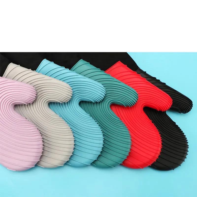 Ensemble de gants de four flexibles en Silicone, pour la cuisine, essentiels de cuisine, gants professionnels Extra longs résistants à la chaleur, fournitures de cuisson