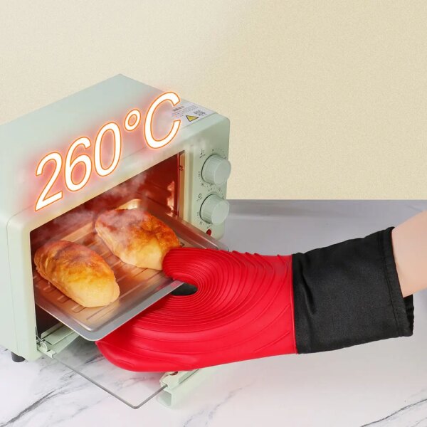 4792-vxdxyo.jpg Gants de Four Flexibles en Silicone Résistants à la Chaleur et Extra Longs