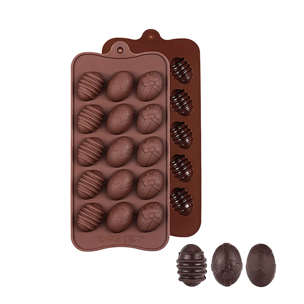 Silicone monde bricolage pâques chocolat oeuf Silicone moule antiadhésif gâteau décoration cuisson bonbons moule Silicone 3D moule cuisine Gadget