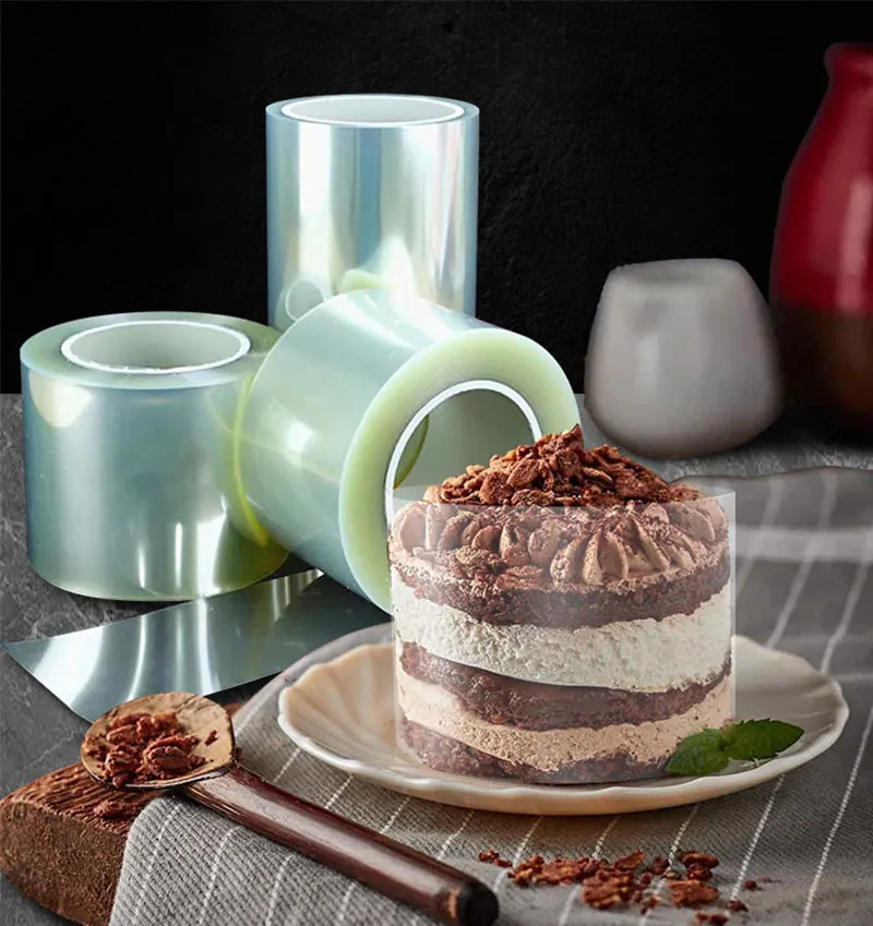 Film d'acétate pour bord de gâteau, ustensiles de cuisson, décor de Dessert, Film Transparent pour contour de gâteau, Mousse, bord de gâteau, collier de gâteau à faire soi-même