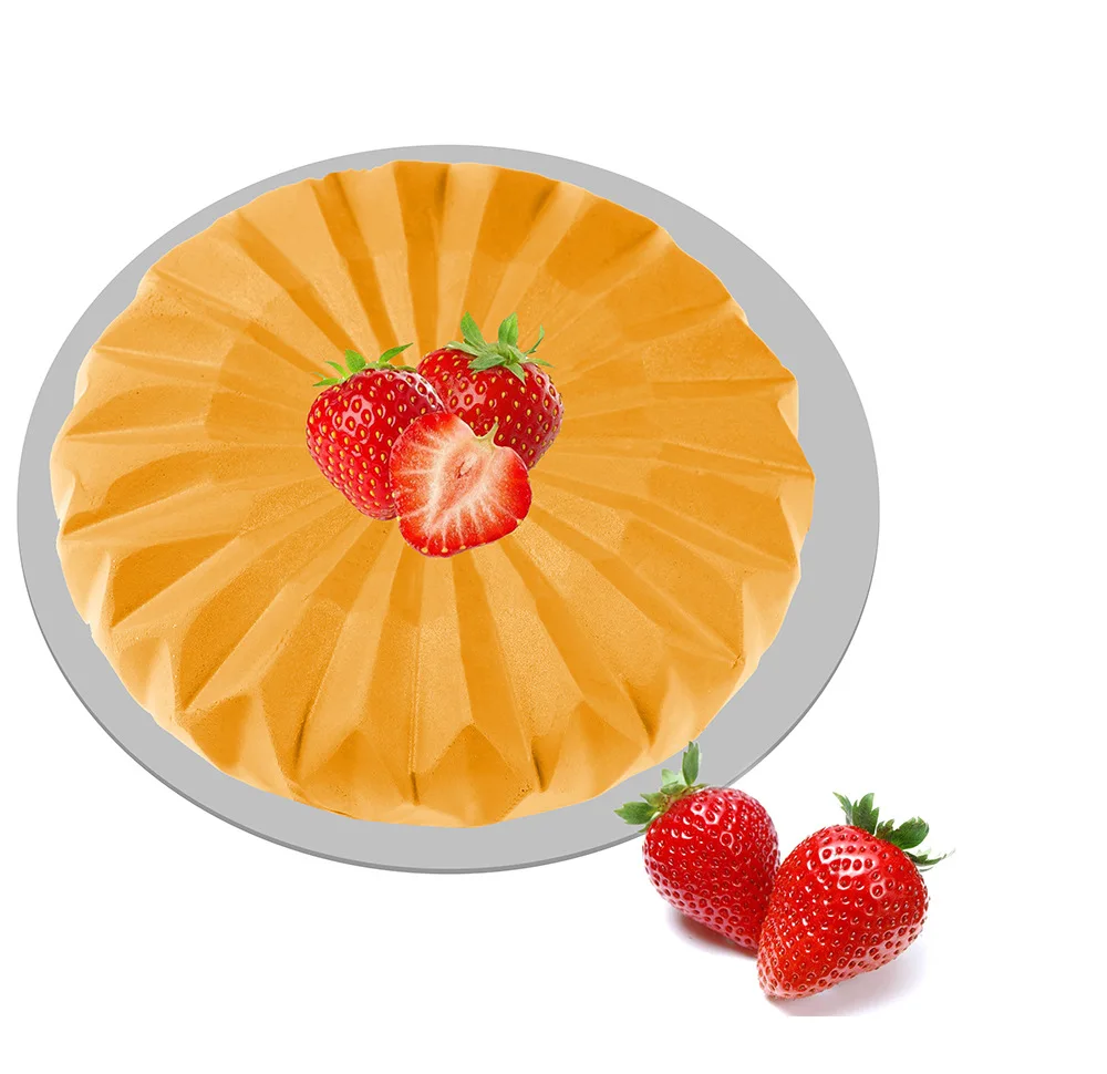 Moule à Gâteau Rond en Silicone et Dentelle de Diamant, Accessoires de Cuisson, Outils Réutilisables, JxOven