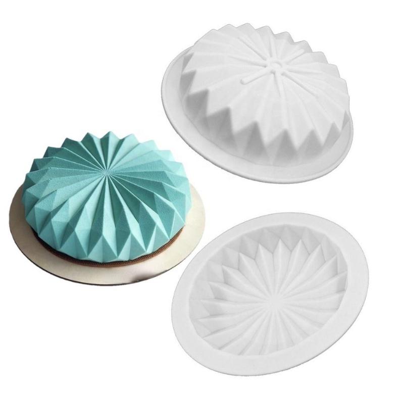 Moule à Gâteau Rond en Silicone et Dentelle de Diamant, Accessoires de Cuisson, Outils Réutilisables, JxOven
