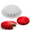 Moule à Gâteau Rond en Silicone avec Motif Dentelle de Diamant