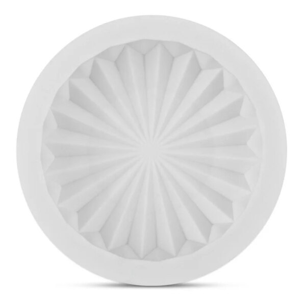 Moule à Gâteau Rond en Silicone avec Motif Dentelle de Diamant