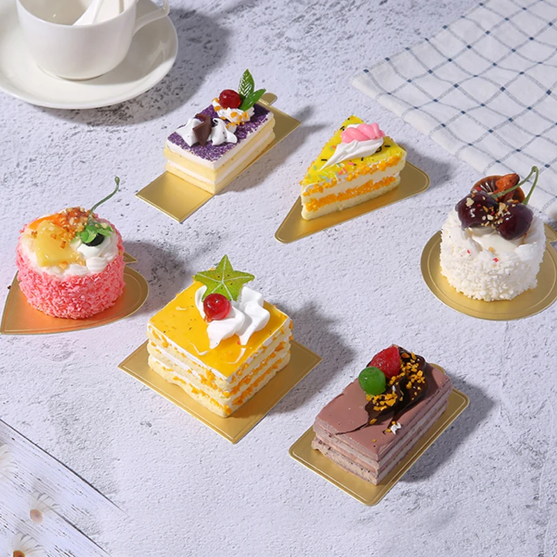 Meibum-Carton à Gâteau en Mousse Dorée et Argentée, Polymère, Pâtisserie, Présentoirs à Dessert, Base, Outils Décoratifs, 100 Pièces/Ensemble