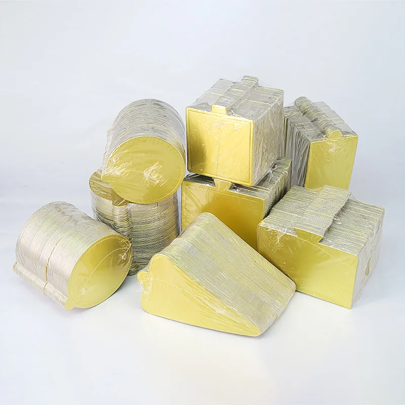 Meibum-Carton à Gâteau en Mousse Dorée et Argentée, Polymère, Pâtisserie, Présentoirs à Dessert, Base, Outils Décoratifs, 100 Pièces/Ensemble
