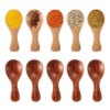 Cuillères de Cuisine en Bois – Mini Cuillères à Épices & Thé (5 Pièces)