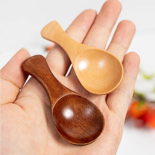 Cuillères de Cuisine en Bois – Mini Cuillères à Épices & Thé (5 Pièces)