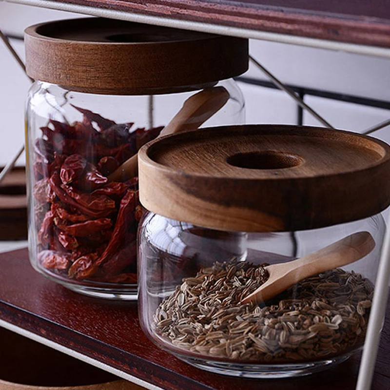 Cuillère de cuisine en bois, petite cuillère à épices, Mini cuillère à thé en bois pour pot à sucre en poudre, accessoires de cuisine 5 pièces