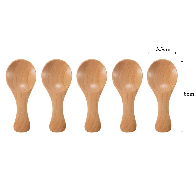 5Pcs Natural Wood