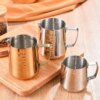 Pichet à Mousse de Lait en Acier Inoxydable – pour Cappuccino, Latte & Art du Café
