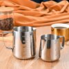 Pichet à Mousse de Lait en Acier Inoxydable – pour Cappuccino, Latte & Art du Café