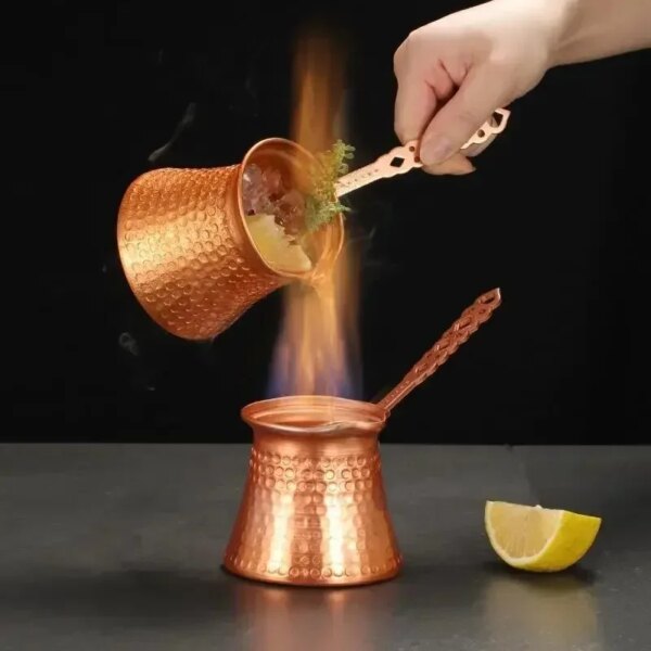 Cafetière Turque en Cuivre Martelé à la Main