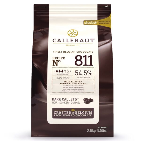 Callebaut Chocolat Callets (Noir, Extra Noir, Lait, Rubis, Gold, velours et Blanc) - 2,5 kg