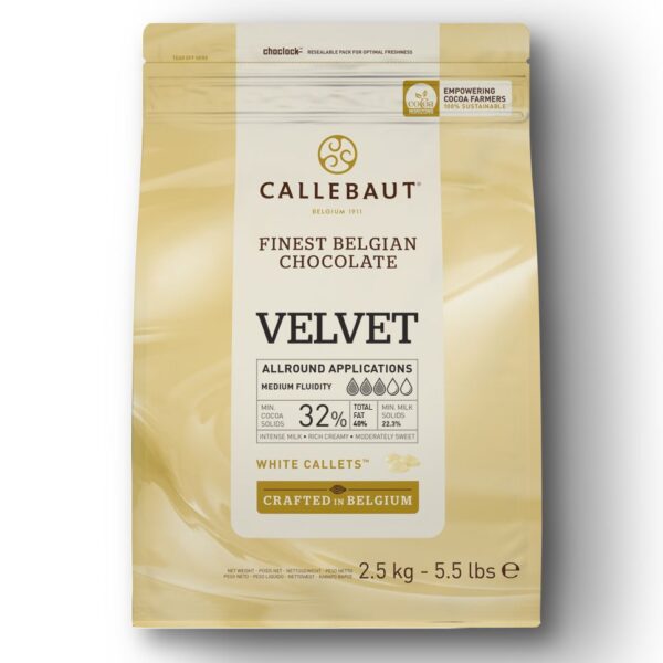 Callebaut Chocolat Callets (Noir, Extra Noir, Lait, Rubis, Gold, velours et Blanc) - 2,5 kg