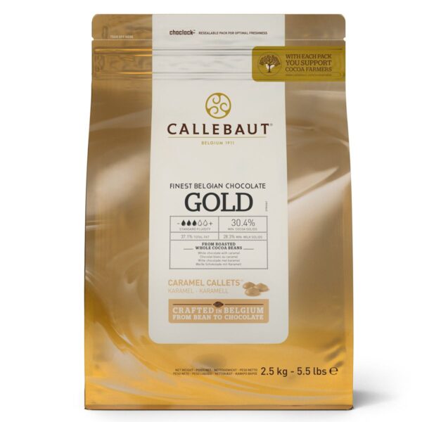 Callebaut Chocolat Callets (Noir, Extra Noir, Lait, Rubis, Gold, velours et Blanc) - 2,5 kg