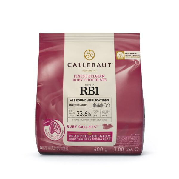 Callebaut Chocolat Callets (Noir, Lait, Gold, Rubis et Blanc) - 400g